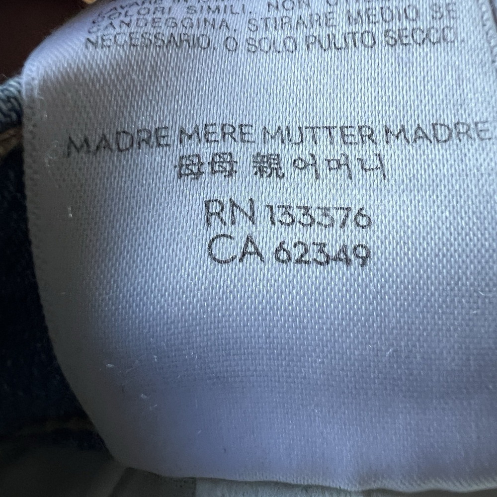 MOTHER The Tripper Ankle Fray Jeans Size 29 Blue Play Like A Pirate Wash Raw Hem - Picture 11 of 16